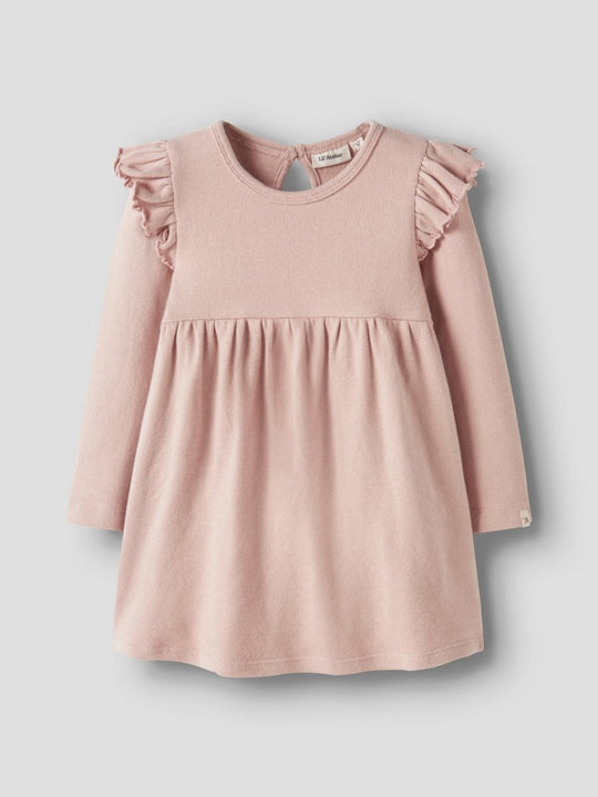 Lil' Atelier MINI THORA HEE LS DRESS - Cameo Rose | Torgunns Barneklær AS