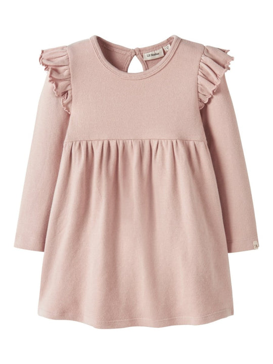 Lil' Atelier MINI THORA HEE LS DRESS - Cameo Rose | Torgunns Barneklær AS