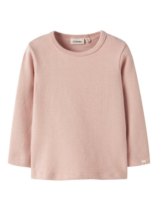 Lil' Atelier MINI THORA HIR LS SLIM TOP - Cameo Rose | Torgunns Barneklær AS
