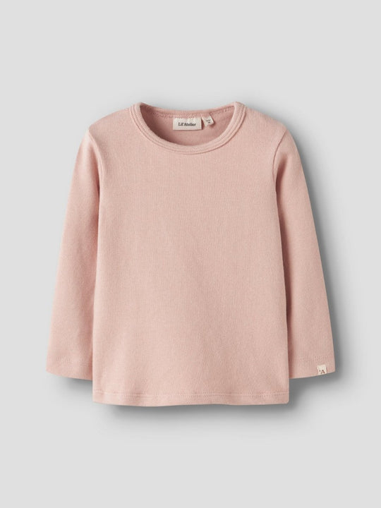Lil' Atelier MINI THORA HIR LS SLIM TOP - Cameo Rose | Torgunns Barneklær AS