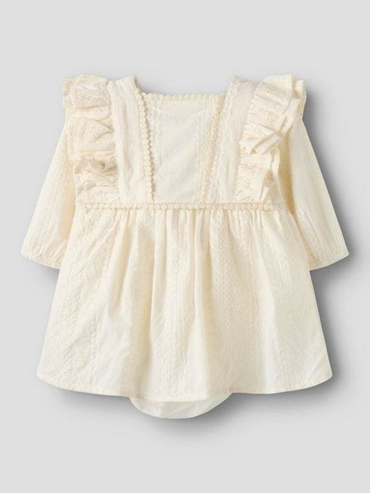 Lil' Atelier ROSO LS BODY DRESS - Turtledove | Torgunns Barneklær AS