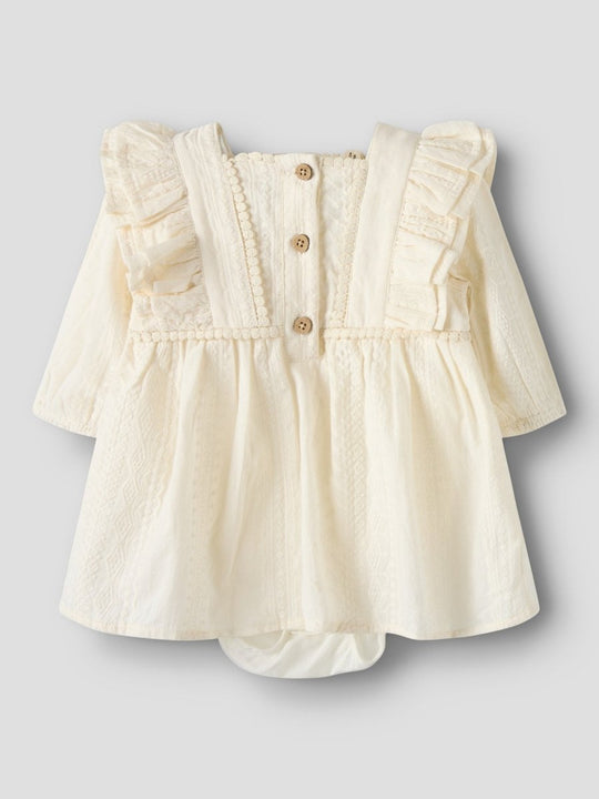 Lil' Atelier ROSO LS BODY DRESS - Turtledove | Torgunns Barneklær AS