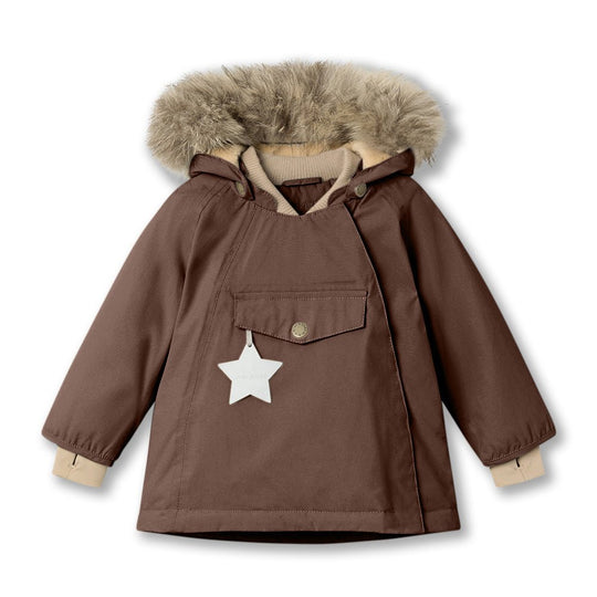 Mini A Ture | WANG vinterjakke m/Ekte pels – Chestnut Brown | Torgunns Barneklær AS
