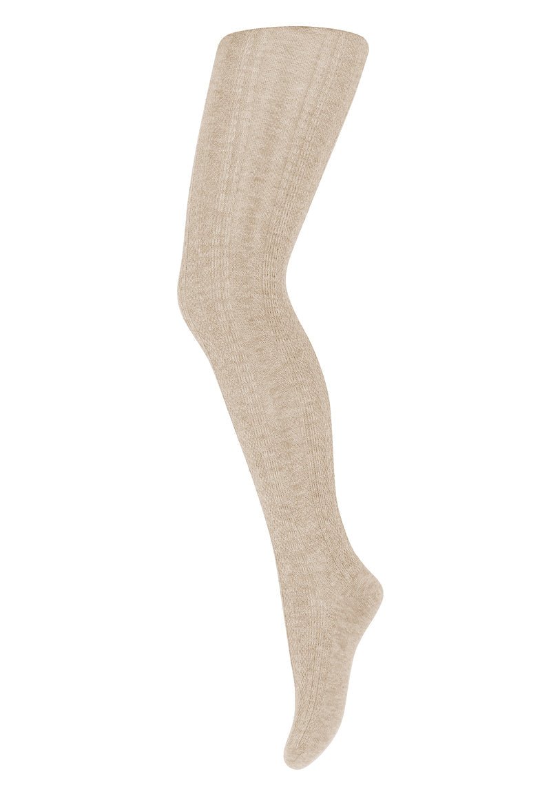 mp Denmark Bomull | Sofia Strømpebukse - Warm Beige Melange | Torgunns Barneklær AS
