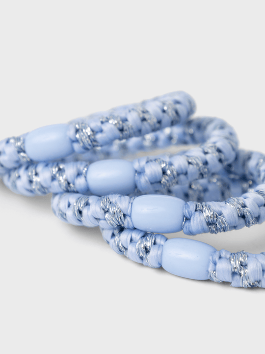 name it accesories ARISE 4PK HAIRELASTIC - Chambray Blue | Torgunns Barneklær AS