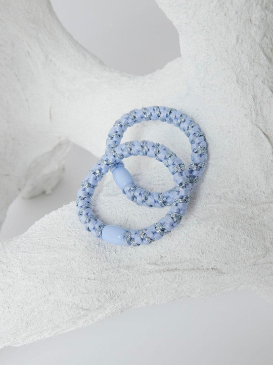 name it accesories ARISE 4PK HAIRELASTIC - Chambray Blue | Torgunns Barneklær AS