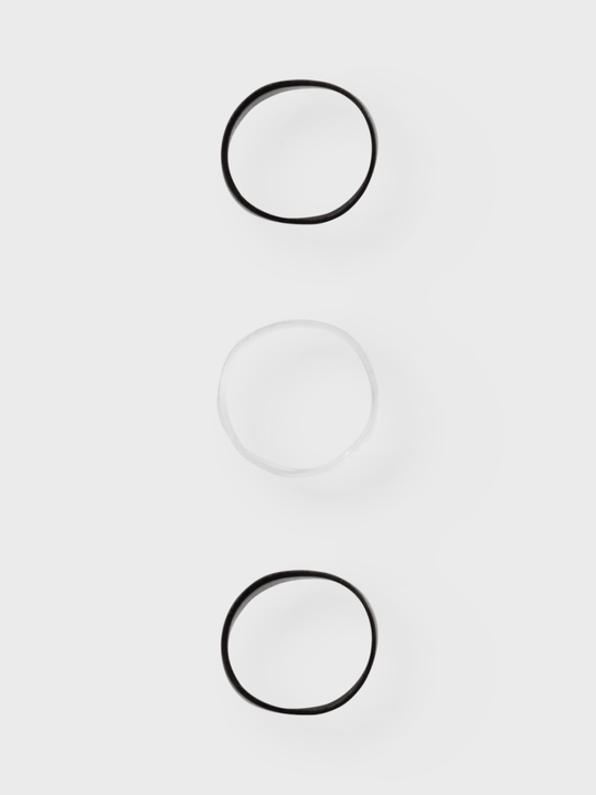 name it accesories TEVIRA 150PK RUBBER HAIRELASTIC - Black | Torgunns Barneklær AS