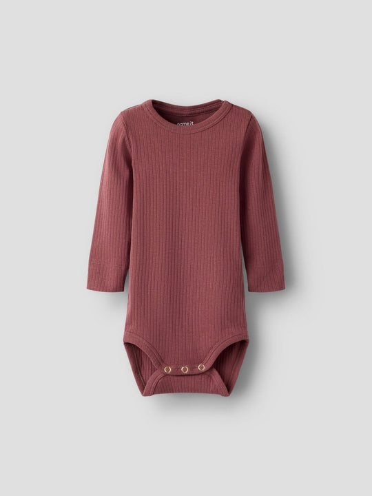 name it baby OFULLA LS SLIM BODY - Rose Brown | Torgunns Barneklær AS