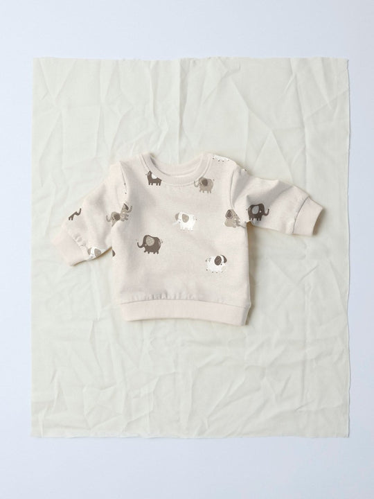 name it baby OHAPI LS SWEAT BRU - Peyote Melange | Torgunns Barneklær AS