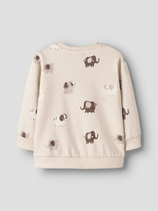 name it baby OHAPI LS SWEAT BRU - Peyote Melange | Torgunns Barneklær AS