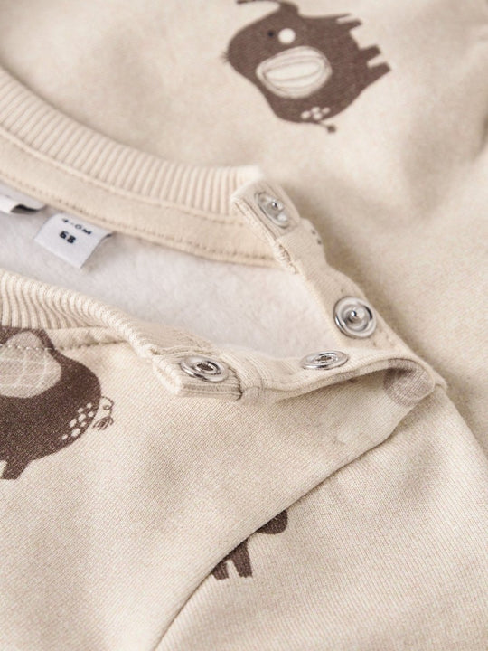 name it baby OHAPI LS SWEAT BRU - Peyote Melange | Torgunns Barneklær AS