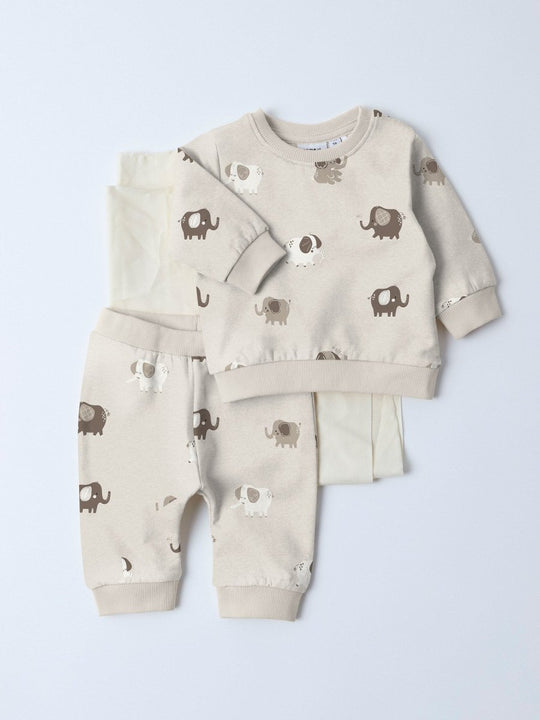 name it baby OHAPI SWEAT PANT - Peyote Melange | Torgunns Barneklær AS