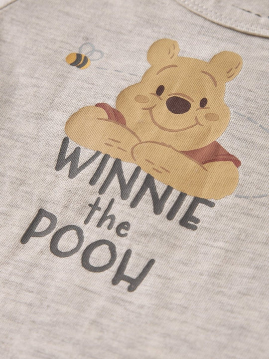 name it baby OLLU POOH LS BODY SET WDI - Peyote Melange BODY + PANT | Torgunns Barneklær AS