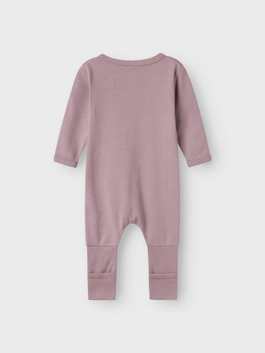 name it baby PYSJAMAS 2PK ZIP - Barely Pink | Bow | Torgunns Barneklær AS