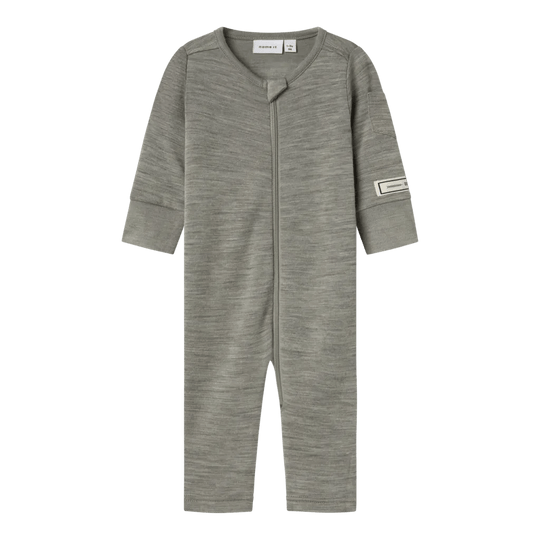 name it baby ULL/BAMBUS | WYLA LS SUIT - Dried Sage | Torgunns Barneklær AS