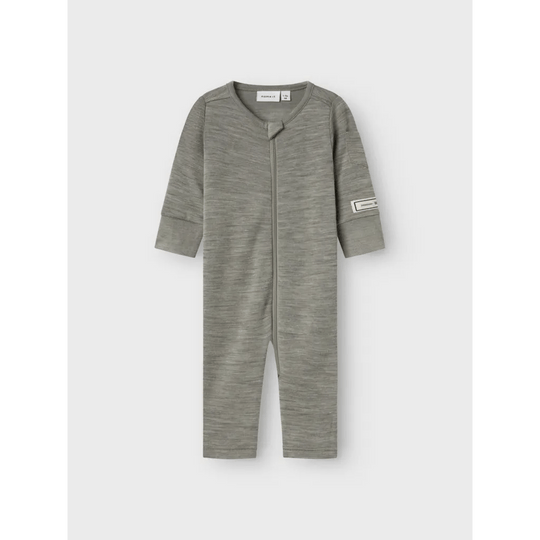 name it baby ULL/BAMBUS | WYLA LS SUIT - Dried Sage | Torgunns Barneklær AS