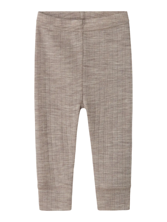 name it baby WANG WOOL NEEDLE LONGJOHN SOLID NOOS - Satellite | Torgunns Barneklær AS