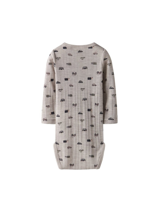 name it baby WANG WOOL NEEDLE LS BODY NOOS - Nacreous Cloud | Small cars | Torgunns Barneklær AS