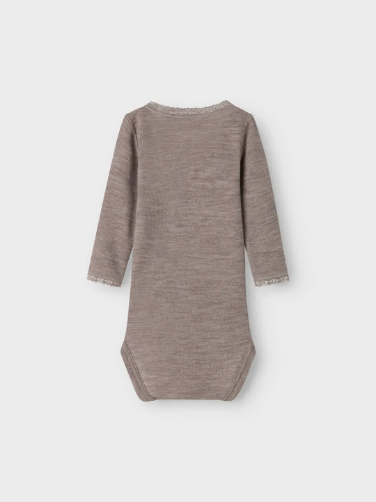 name it baby WANG WOOL NEEDLE LS BODY SOLID NOOS - Satellite | Torgunns Barneklær AS