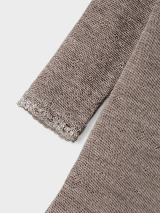 name it baby WANG WOOL NEEDLE LS BODY SOLID NOOS - Satellite | Torgunns Barneklær AS