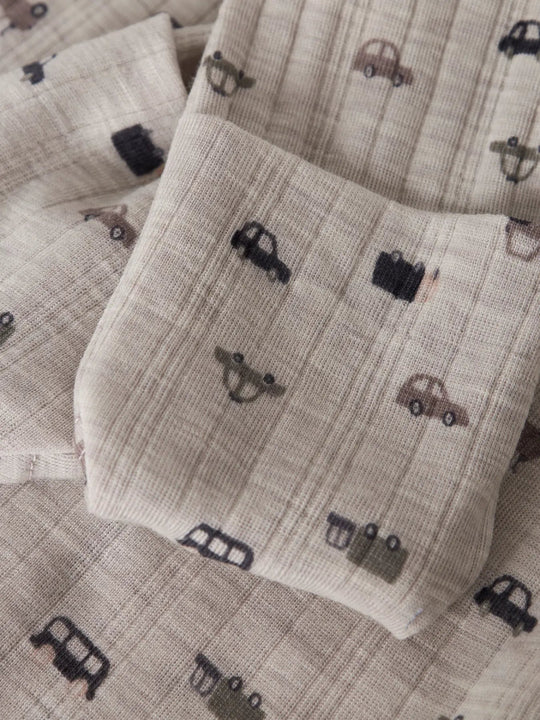 name it baby WANG WOOL NEEDLE NIGHTSUIT NOOS - Nacreous Cloud | Small cars | Torgunns Barneklær AS