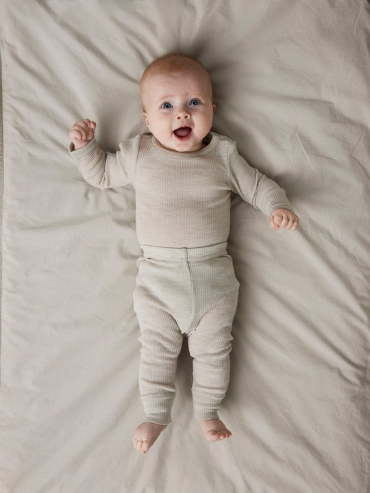 name it baby WAX WOOL RIB LEGGING NOOS - Nacreous Cloud | Torgunns Barneklær AS