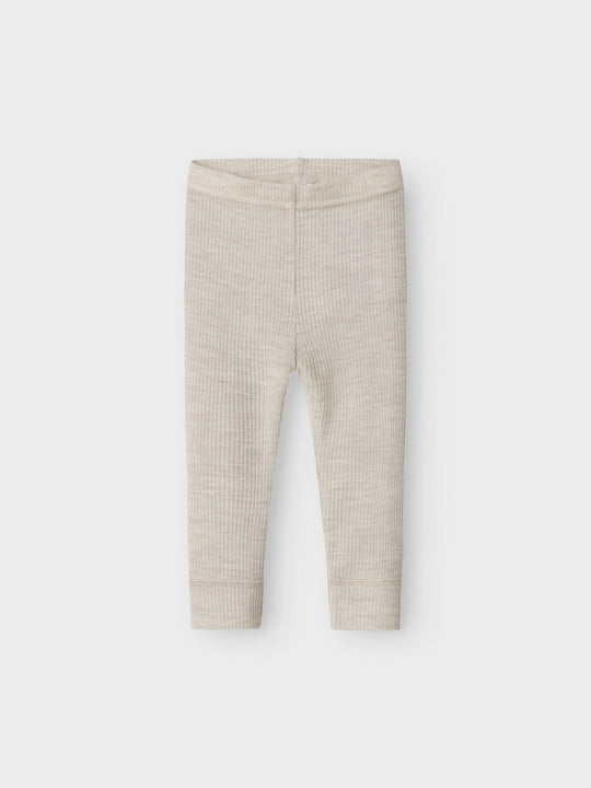 name it baby WAX WOOL RIB LEGGING NOOS - Nacreous Cloud | Torgunns Barneklær AS
