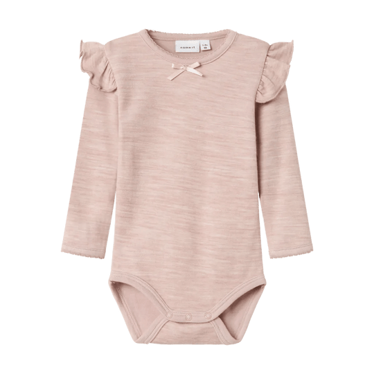 name it baby WYLA WO/VI LS BODY - Shadow Gray | Torgunns Barneklær AS