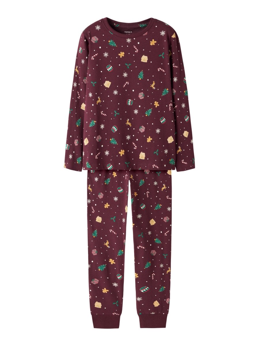 name it kids VISMAS JULEPYSJ - Burgundy | Torgunns Barneklær AS
