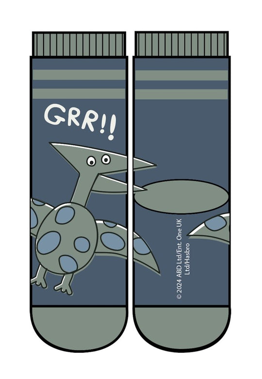 name it mini ADINIS PEPPA PIG SOCK - Bering Sea | Lily Pad Stripes | Torgunns Barneklær AS