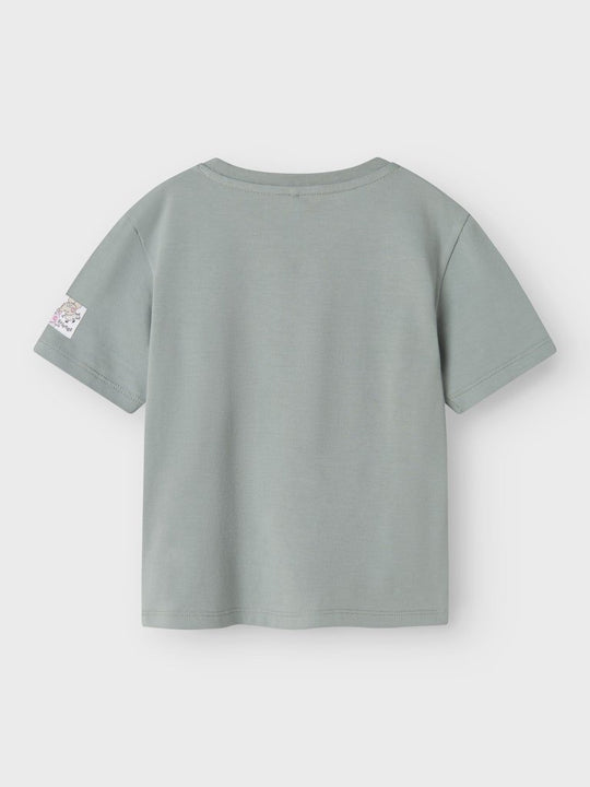 name it mini ARLE PEPPA SS TOP - Slate Gray | Torgunns Barneklær AS