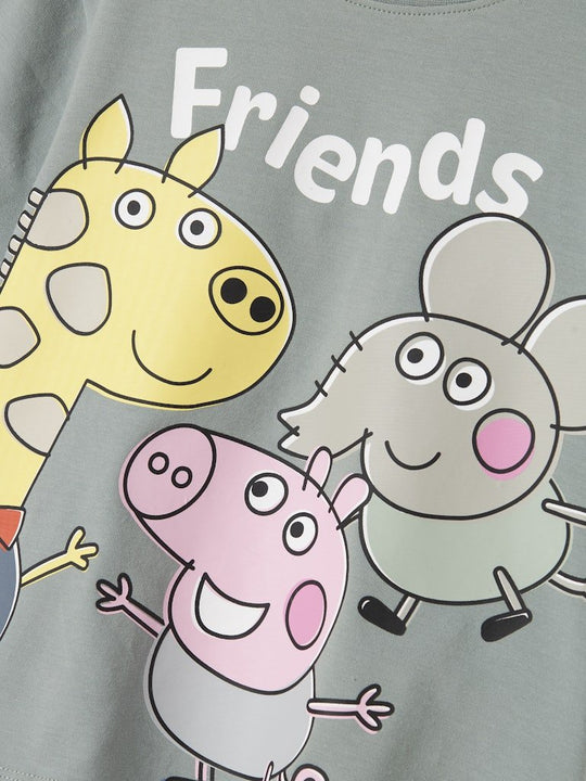 name it mini ARLE PEPPA SS TOP - Slate Gray | Torgunns Barneklær AS