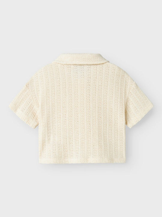 name it mini FEEL SS SHORT SHIRT - Summer Sand | Torgunns Barneklær AS