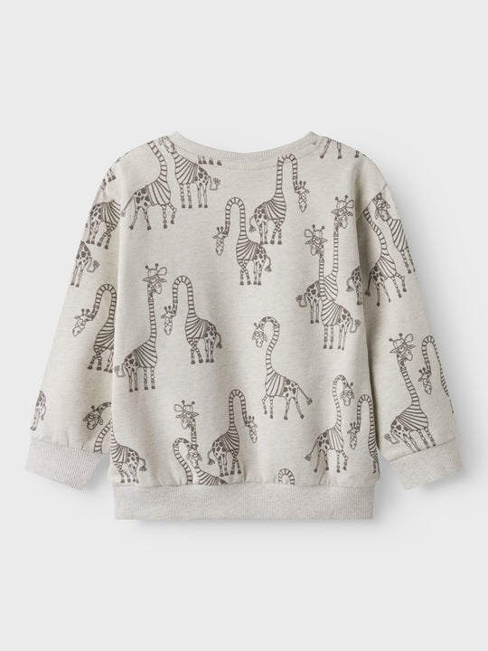 name it mini FREDDIE LS SWEAT - Peyote Melange | Torgunns Barneklær AS
