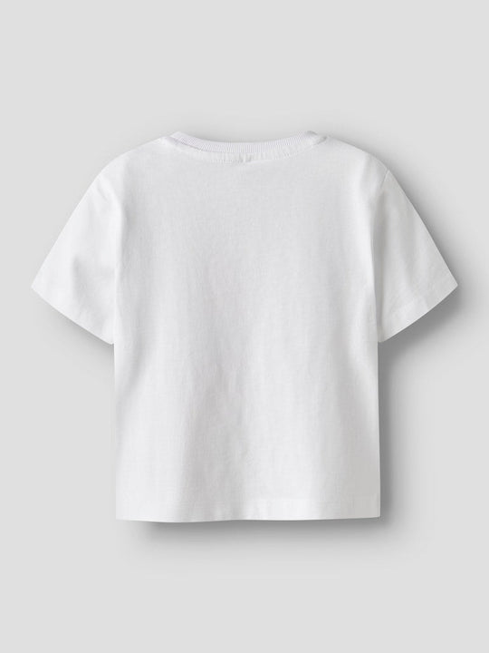 name it mini HELKA SS NREG TOP PB - Lucent White | Torgunns Barneklær AS