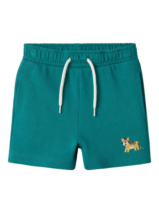 name it mini JANKO NREG SWEAT SHORTS - Deep Jungle | Torgunns Barneklær AS