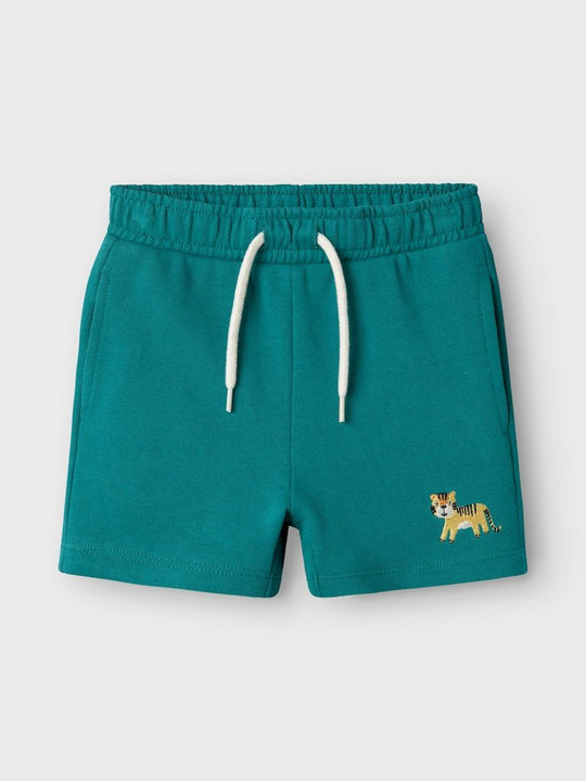 name it mini JANKO NREG SWEAT SHORTS - Deep Jungle | Torgunns Barneklær AS