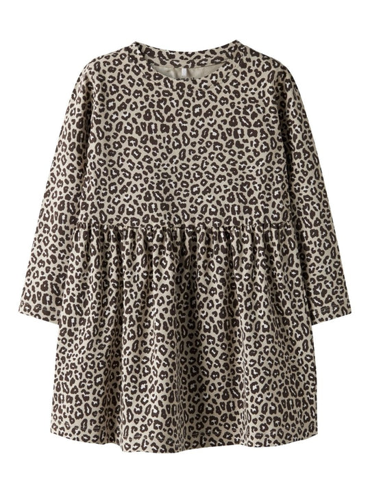 name it mini LEOANA M LS DRESS - Peyote | Torgunns Barneklær AS
