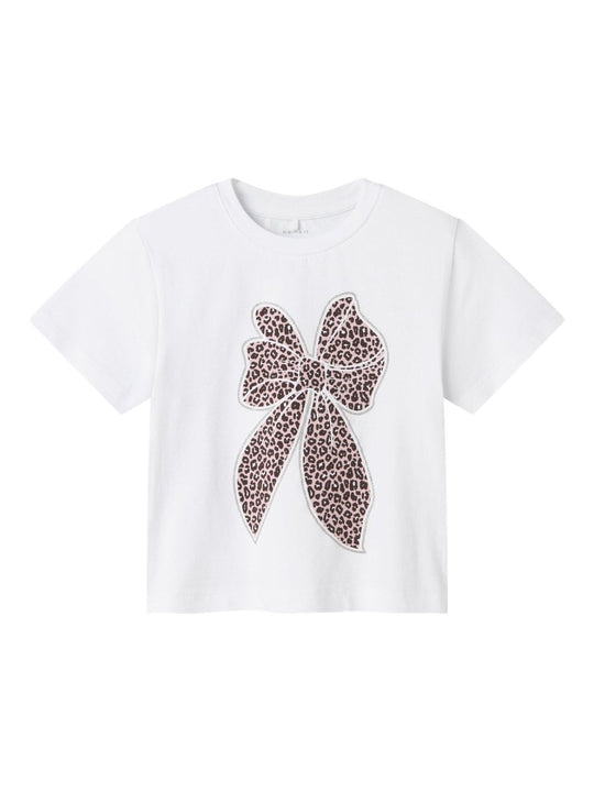name it mini LEOANJA SS NREG TOP - Bright White | Torgunns Barneklær AS