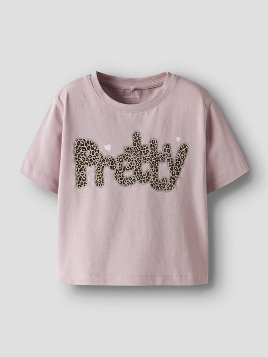 name it mini LEOANJA SS NREG TOP - Burnished Lilac | Torgunns Barneklær AS