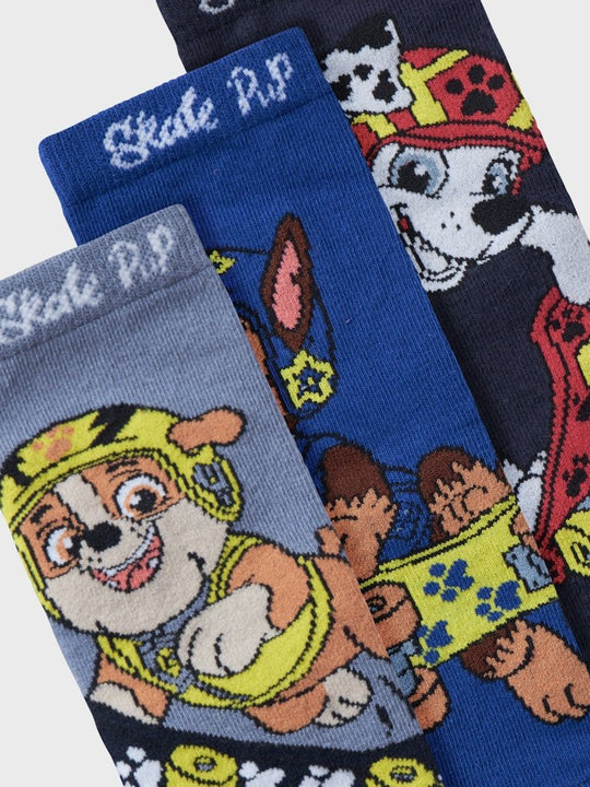 name it mini NORWIN Paw Patrol 3 pk Sokker - Flint Stone | Torgunns Barneklær AS