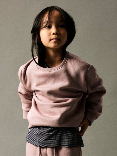 name it mini OANNE LS NREG SWEAT SET - Deauville Mauve | Torgunns Barneklær AS