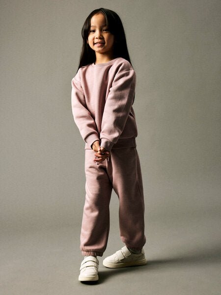 name it mini OANNE LS NREG SWEAT SET - Deauville Mauve | Torgunns Barneklær AS
