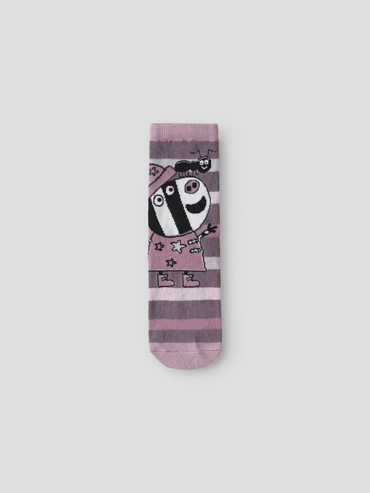 name it mini ODASSA PEPPA PIG SOCK - Mauve Orchid | Torgunns Barneklær AS