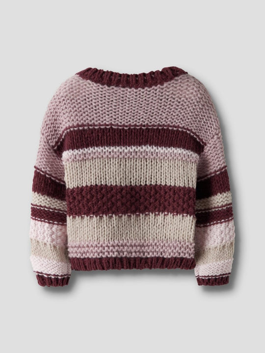 name it mini OLINE LS KNIT - Burgundy | Torgunns Barneklær AS