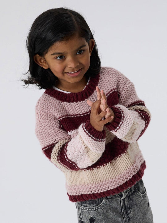 name it mini OLINE LS KNIT - Burgundy | Torgunns Barneklær AS