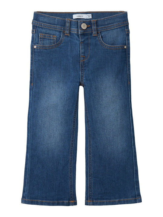 name it mini ROSE WIDE JEANS - Dark Blue Denim | Torgunns Barneklær AS