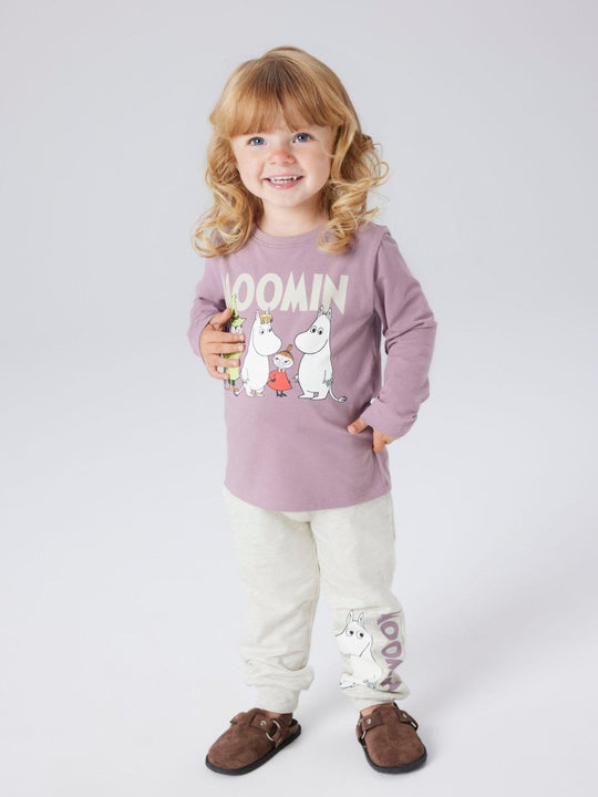 name it mini SLOLI MOOMIN SWEAT PANT - Peyote Melange | Torgunns Barneklær AS