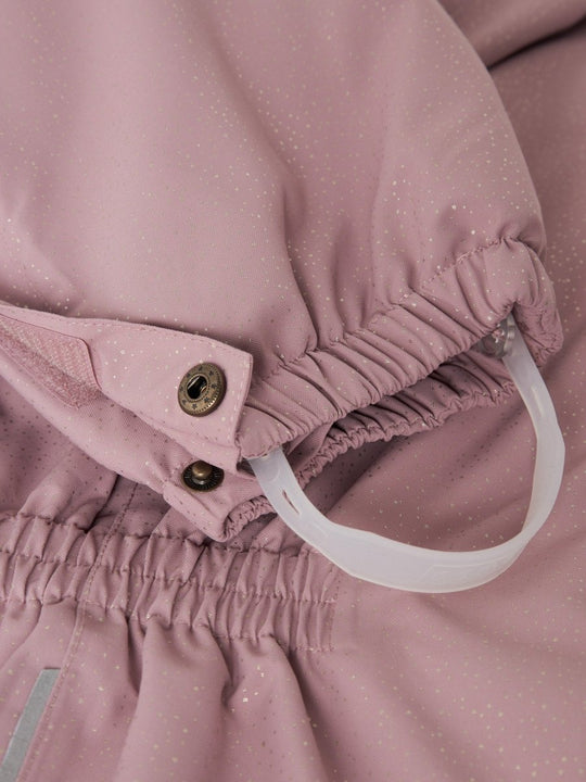 name it mini SNOW10 SUIT FRILL GLITTER - Woodrose | Torgunns Barneklær AS