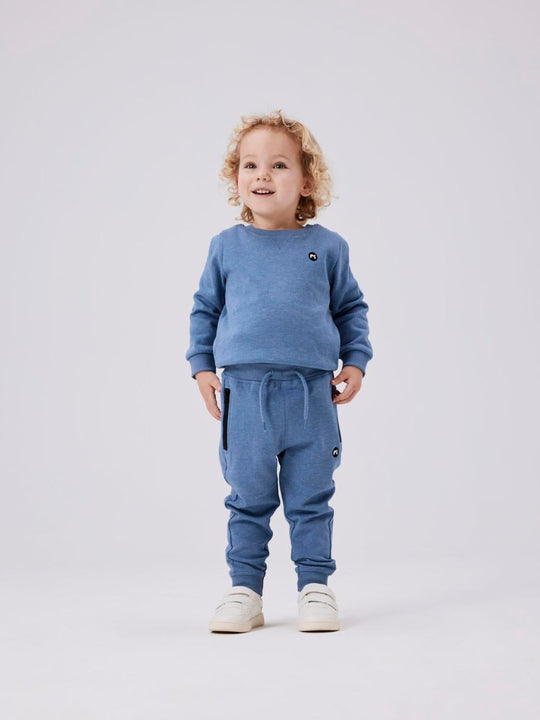 name it mini VIMO SWEAT PANT BRU NOOS - Coronet Blue | Torgunns Barneklær AS